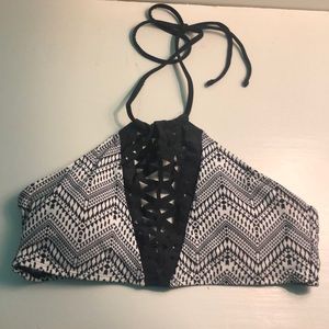 Black and white Bikini top